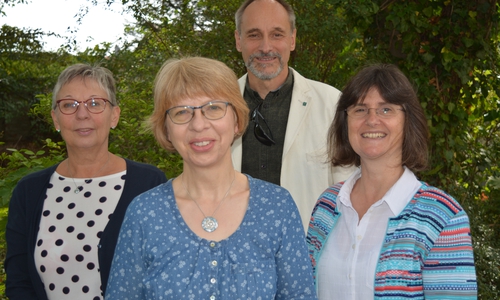 Von links: Sabine Stützer, Ute Werrer, Matthias Böning und Bettina Mai. Die Diakonie begrüßt zwei neue Mitarbeiterinnen. Foto: Ev.-luth. Kirchenkreis Peine