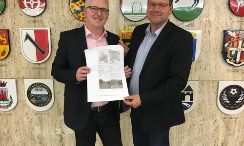 Engagiert für den Radschnellweg Braunschweig-Wolfenbüttel (v.li.): die SPD-Vertreter des Wolfenbütteler Kreistages im Regionalverband Großraum Braunschweig. Falk Hensel und Marcus Bosse, MdL. Foto: SPD