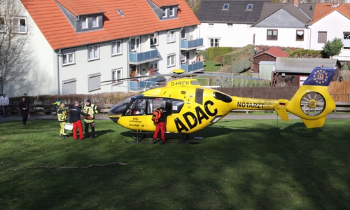 Der Rettungshubschrauber Christoph 30 war vor Ort. Foto: Rudolf Karliczek