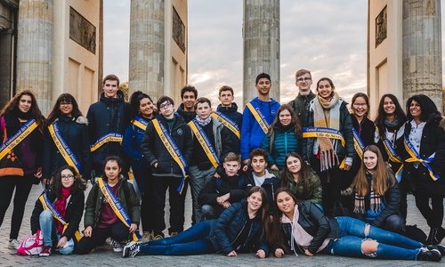 Jugendparlament und Conseil Communal des Jeunes de Sèvres in Berlin. Foto: Stadt Wolfenbüttel