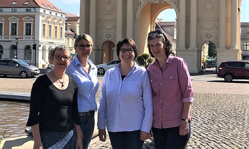 Das Potsdam-Team auf dem Luisenplatz. Foto: Jeanette Toussaint