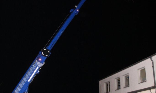  Der Teleskoplader im Einsatz.