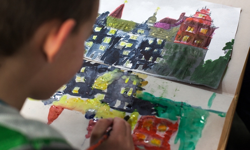 Offenes Atelier im Schloss Wolfsburg. Foto: Ina Hengstler