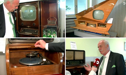 Liebt den Sound des Wirtschaftswunders: Helmut Streiff faszinieren Kuba-Musiktruhen. Videos: Nadine Munski-Scholz