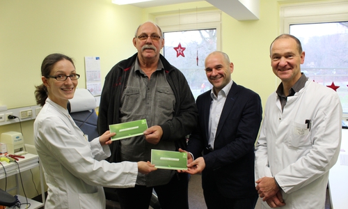 (von links nach rechts) Dr. Christine Becker, Jürgen Jorkuweit, Rene Lotz und Bernhard Enge Foto: Klinikum Wolfsburg