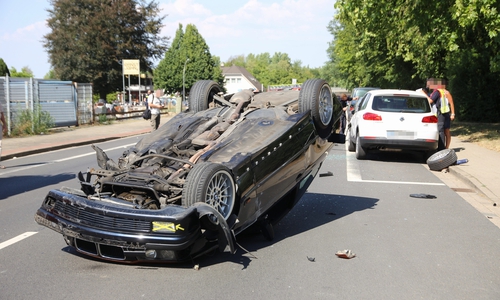 Die Fahrt endete auf dem Dach. Fotos: Rudolf Karliczek
