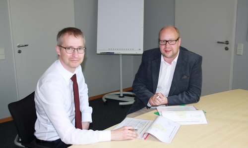 v.l.: Ulf Steinmann und Jörn Domeier. Foto: Agentur für Arbeit
