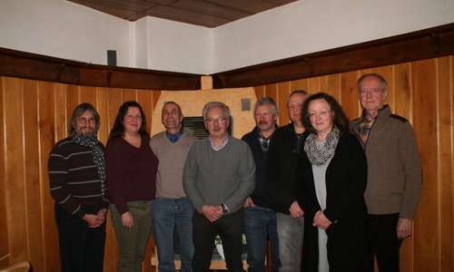 Von links: Diethelm Krause-Hotopp, Gudrun Beckner, Lutz Borrmann, Heinz Künne,  Achim Limburg, Bettina Bohr, Carsten Pohl und Klaus Seydel. Foto: Privat