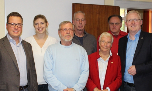 Foto (v.l.n.r.): Jan Schröder, Jacqueline Runge, Horst Höfken, Olaf Albrecht,
Hiltrud Bayer und Falk Hensel. Foto: privat