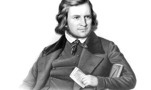 Hoffmann von Fallersleben, Porträt um 1845 
Foto: Hoffmann-von-Fallersleben-Museum