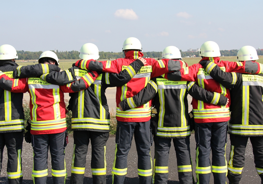 Das Firefighter Combat Challenge Team Lehre. Foto: Frank Müller