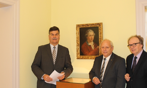 Axel Richter, Geschäftsführendes Vorstandsmitglied der Braunschweigischen Stiftung und Jury-Mitglieder Prof. Dr. Joachim Block und Prof. Dr. Erich Unglaub