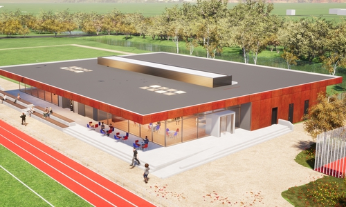 So soll das Meesche-Vereinsheim im Jahr 2020 nach Abschluss der dortigen Baumaßnahme einmal aussehen. Visualisierung/Video: Schulitz Architekten