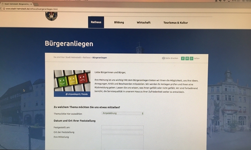 Die Stadt nimmt Bürgeranliegen auch online entgegen. Foto: Eva Sorembik