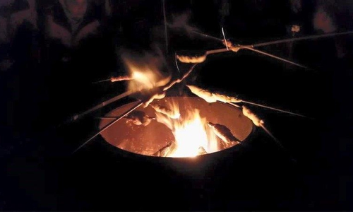  Am Sonntagabend konnten sich die Kinder am Lagerfeuer Stockbrot zubereiten. 