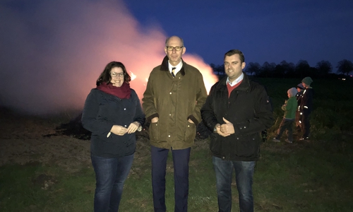  Lena Düpont (MdEP) und Christoph Plett (MdL) mitArnd-Kristian Lauenstein.