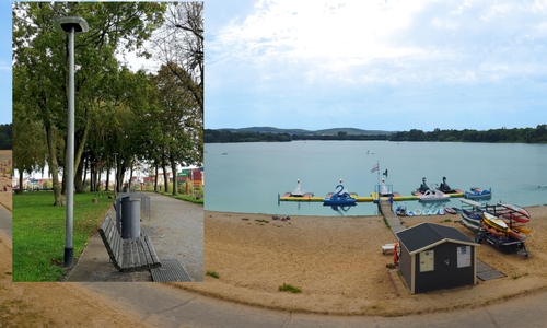 Foto des LED-Leuchtentyps mit Farbtemperatur 4000 K (Fa. Sustainder – TypAnne). Foto: Stadt Salzgitter/Symbolfoto Salzgittersee: Alexander Panknin
