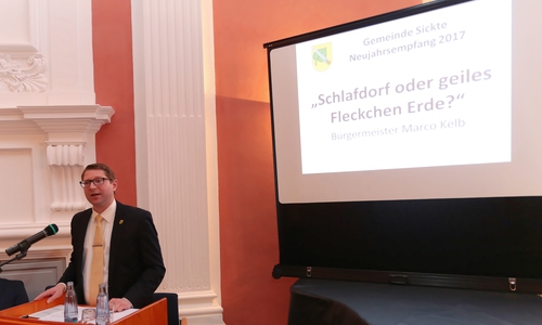 Bereits im Rahmen des Neujahrsempfangs der Gemeinde Sickte 2017, appellierte Marco Kelb, dass nicht nur die Schaffung von Wohnbaugebieten sondern auch die Ansiedlung von Gewerbe ein wichtiges Merkmal für eine lebendige und attraktive Gemeinde ist. Foto: Gemeinde Sickte