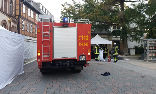 Die Feuerwehr rückte zur Kontrolle an. Foto: Feuerwehr Goslar