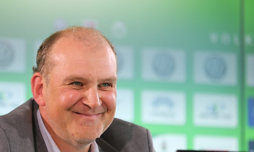 Ein gut gelaunter Jörg Schmadtke beantwortete die Fragen der Presse. Foto: Agentur Hübner