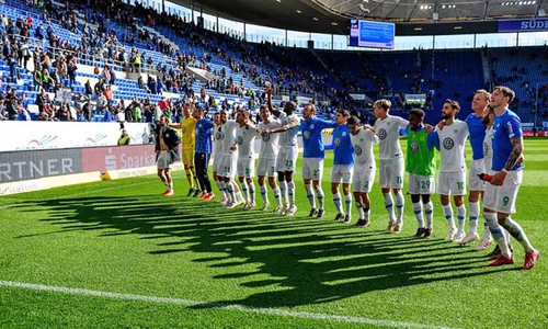 Kurs auf Europa: Der VfL Wolfsburg feiert ein 4:1 bei der TSG. Foto: imago/Jan Huebner
