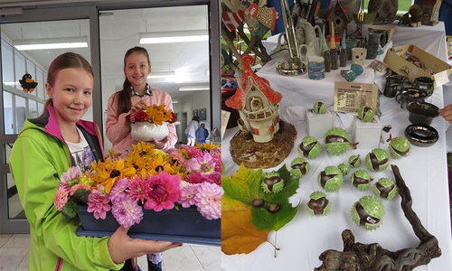 Keramik und Blumen zum Raabetag 2018. Fotos: GS Wilhelm-Raabe-Schule