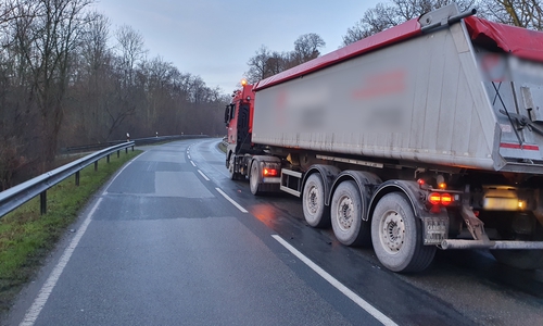Unfallstelle K 50.
Foto: Polizei