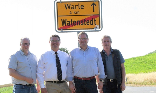 Jörn Domeier MdL, Alexander Heidebroek, Marcus Bosse MdL, Rudolf Wollrab. Foto: SPD