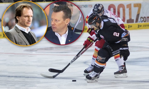 Stehen ab der kommenden Saison in Mannheim hinter der Bande: Pavel Gross und Mike Pellegrims. Foto: Frank Vollmer