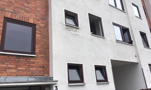 In diesem Mehrfamilienhaus kam es heute zum Feuerwehreinsatz. Foto: Privat