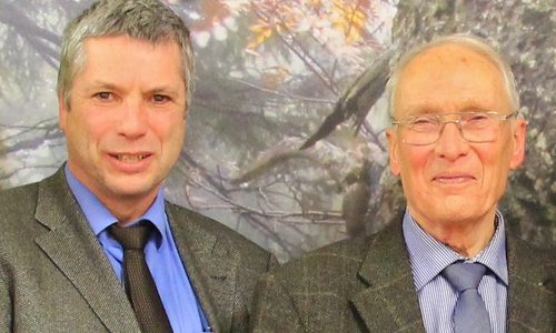 Bürgermeister Lutz Peters (links) und Dr. Uwe Wegener (rechts). Foto: Nationalpark Harz/Mandy Gebara