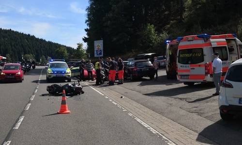 Verkehrsunfallort auf der B 498. Foto: Polizeiinspektion Goslar