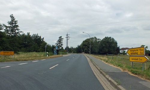 Ortseinfahrt der L 644 in Helmstedt Emmerstedt in Höhe des Rottenweges. Foto: Kreisverkehrswacht Helmstedt