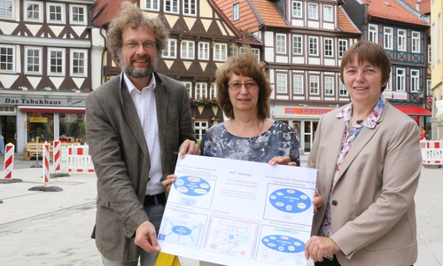 Andreas Riekeberg, Heike Wiegel und Christiane Jagau informierten über die Kritik des Asse 2-Koordinationskreises. Foto: Werner Heise