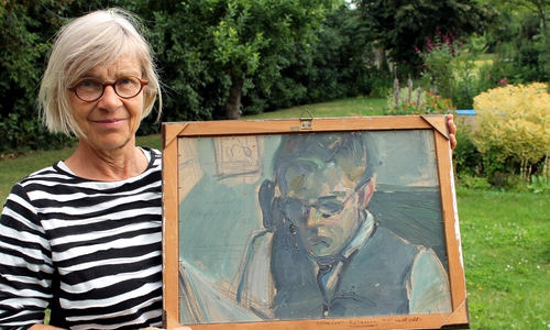 lse Moshagen-Siegl besitzt selbst ein Werk von Ritzau (Selbstportrait des Malers) 

Foto: Stadt Helmstedt