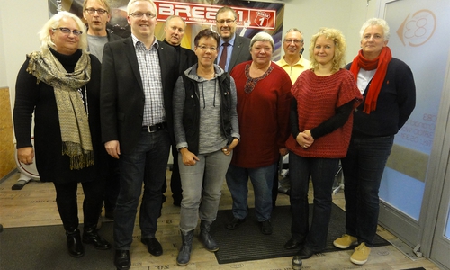 Astrid Hunke (Leiterin Freiwilligenagentur gesamt),Dirk Korzinowski, Falk Hensel (Vorsitzender), Matthias Jäcker, Angelika Schwarz, Dirk Bitterberg, Gudrun Trenkner (Bereichsleiterin Soziales), Dieter Hillert, Tanja Pantazis, Katrin Hunke (Bereichsleiterin Sport). Foto: Privat