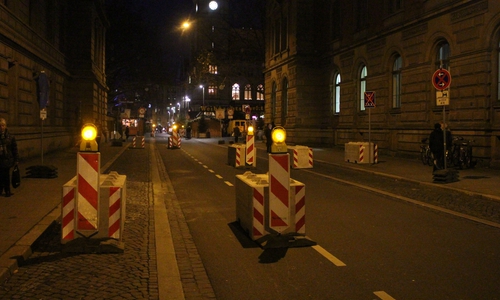 Für Taxis bleibt die Münzstraße weiterhin verboten. Der Antrag der CDU wurde abgelehnt. Foto: Alexander Dontscheff/Archiv