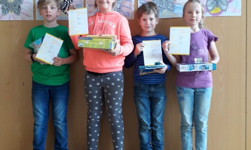 Die erfolgreichen Teilnehmer des Känguru Mathematikwettbewerbs der Grundschule Lehre. Foto: Grundschule Lehre