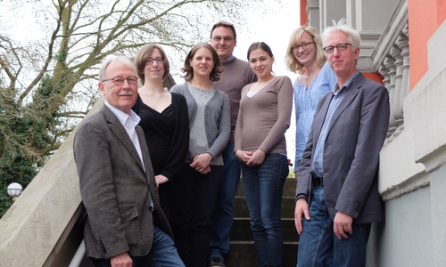 Jörg Meder ist neuer Generalsekretär des AMJ. Auf dem Foto: Dr. Karl Ermert, Frauke Giesa, Laura Hohmann, Jens Kaiser, Madeleine Keskin, Doreen Ehlers undJörg Meder. Foto: AMJ