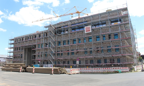 Das neue Führungs- und Lagezentrum der Feuerwehr ist im Rohbau fertig. Fotos und Podcast: Alexander Dontscheff