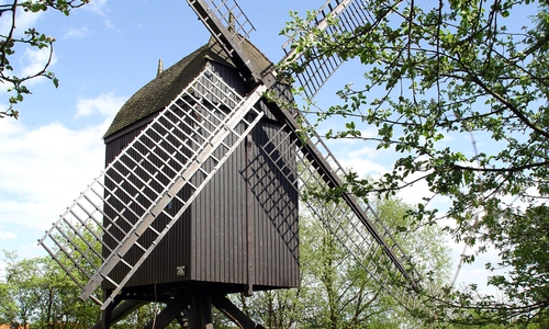 Ihr Schattendasein habe die historische Bockwindmühle nicht verdient. Ihre Flügel zieren sogar das Kästorfer Stadtwappen - aktuell steht sie jedoch auf Wolfsburger Gebiet. Foto: Archiv