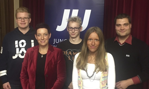 (v.l.) Justin Gronau, Sarah Grabenhorst-Quidde, Maximilian Hügel, Jacqueline Gödecke, Daniel Eimers. Foto: Junge Union