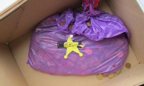 Wer hat den Beutel mit Münzen verloren? Foto: Polizei