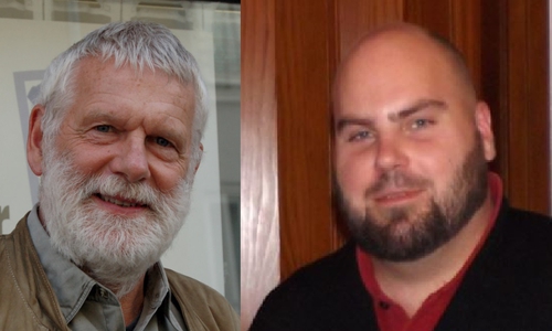 Dieter Wiechenberg, Fraktionsmitglied der LINKEN im Kreistag und Florian Röpke, Vorsitzender der Ratsgruppe “Bündnis für soziale Gerechtigkeit/DIE LINKE”, Foto: Privat