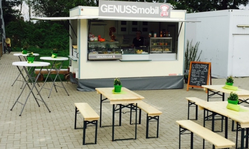 Mit Hilfe des GENUSSmobils bekommen die Schüler des Fallerslebener Schulzentrums auch während der Bauphase ein umfangreiches Angebot. Foto: Stadt Wolfsburg