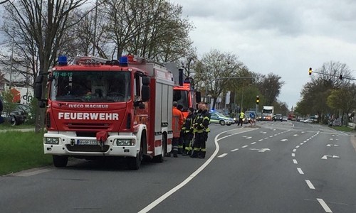 In der Oskar-Kämmer-Schule ging eine Bombendrohung ein. Fotos/Redakteurin vor Ort: Sandra Zecchino