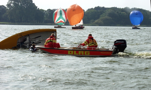 Die DLRG im Einsatz. Pressefoto: DLRG