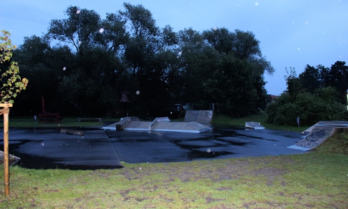 Auch der Skater-Park ist leer gewesen. Foto: Jan Weber