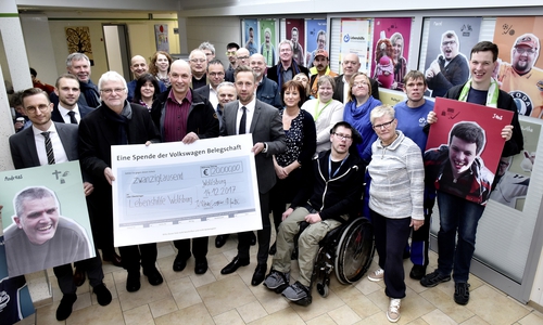 Auftakt: Sozialausschuss übergibt 20.000-Euro- Belegschaftsspende an die Lebenshilfe Wolfsburg. Foto: Volkswagen
