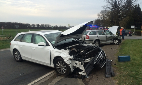 Audi kracht in die Beifahrerseite eines Skoda. Foto: aktuell24 (BM)